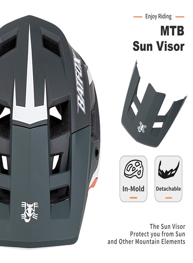 بات فوكس خوذة دراجة باتفوكس، خوذة دراجة جبلية للرجال والنساء والبالغين والشباب (رمادي، مقاس متوسط (54-57 سم)) - Image 3